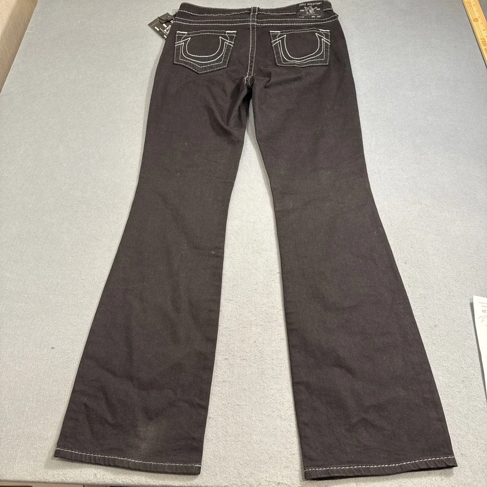 JEANS BOOTCUT True Religion BECCA Women's‎ 33 Mid Rise  NWT BLACK